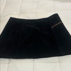 Blank NYC Black Mini Skirt with Gold Accent